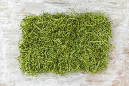 Artificial grass on wood, Easter grass