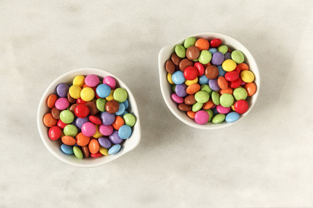 Bowl with smartiesの写真素材