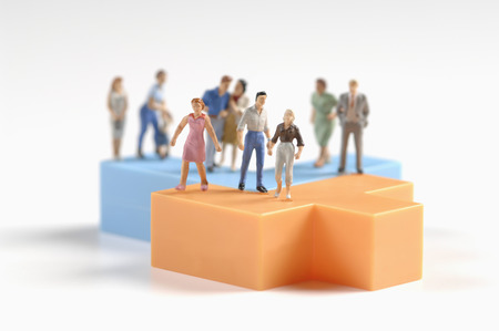 Group of figurines representing society