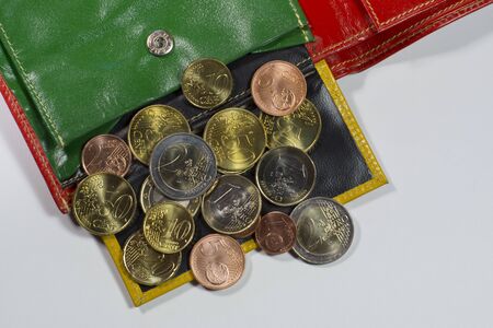 Purse with euro coins