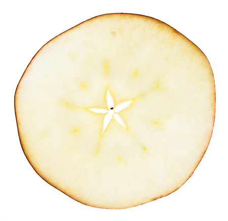 Thin transluscent apple sliceの写真素材