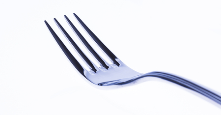 Fork on white backgroundの写真素材