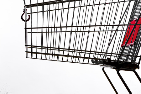 Shopping cart, close upの写真素材