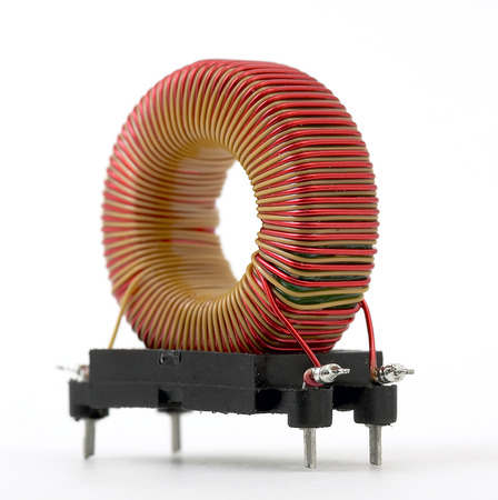 Inductive component, copper wire coil, toroidの写真素材