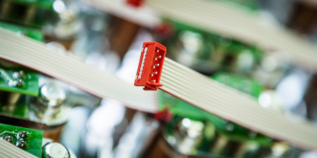 Ribbon cable with red connector
