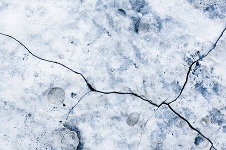 Cracks in limestone surfaceの写真素材