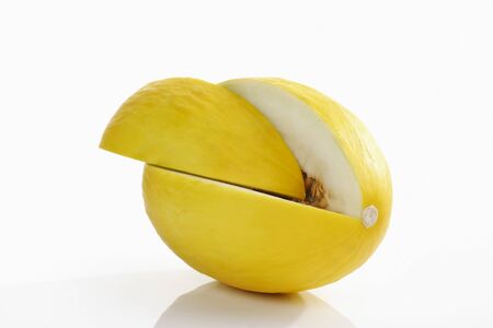 Honeydew melon, choppedの写真素材