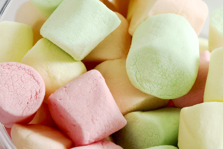 Pile of colorful marshmallowsの写真素材