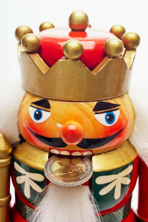 Nutcracker with euro coin