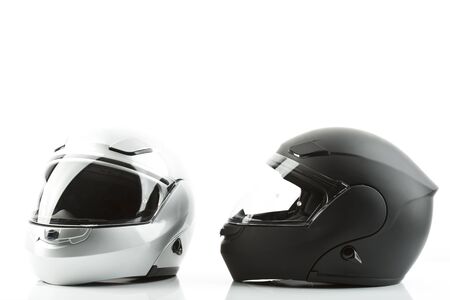 Motor bike helmets for road safetyの写真素材