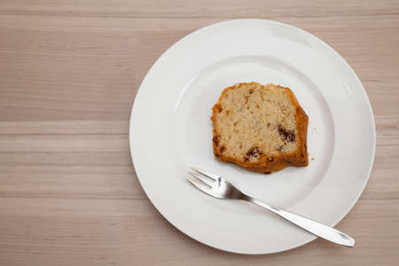 Piece of ring cake on plateの写真素材