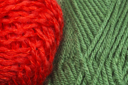 Colorful balls of woolの写真素材