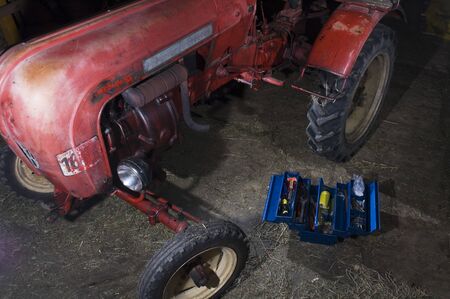 Old Tractor and tool box