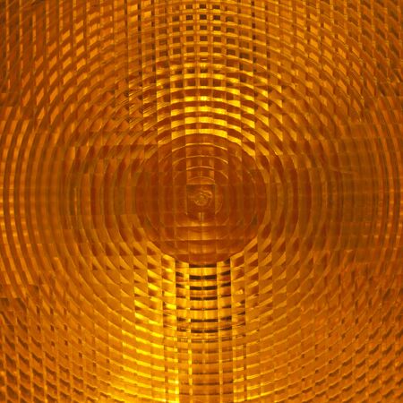 Orange plastic surface of warning lightの写真素材