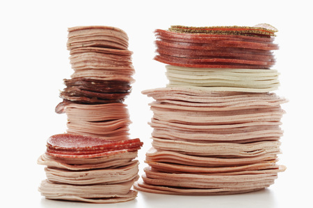 Cold cuts, slices, kind of sausages