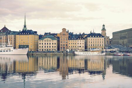 view on Gamla Stan, the old town in Stockholm, Swedenの写真素材