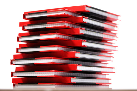 Stack of books, notebooks, diariesの写真素材