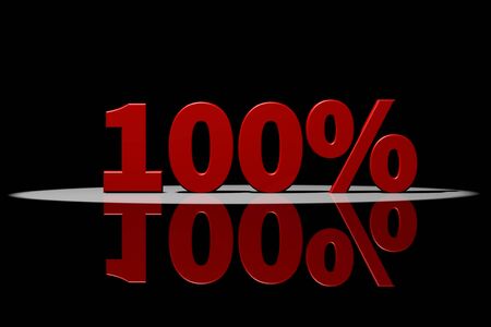 red text, 3D Rendering with reflectionの写真素材