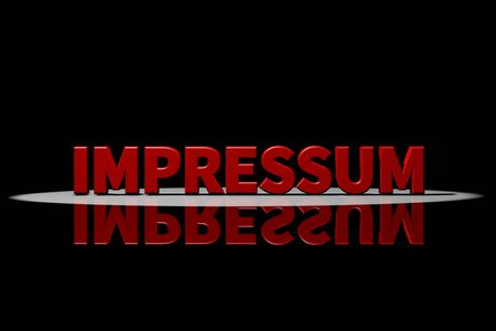 Legal information, red text, 3D Rendering with reflectionの写真素材