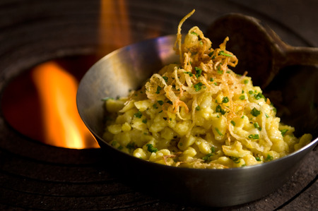 Typical Austrian dish, Kasnockenの写真素材