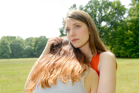 Sad girlfriend, consolingの写真素材