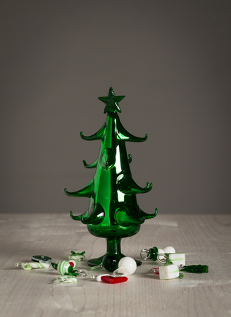 Christmas tree of glassの写真素材