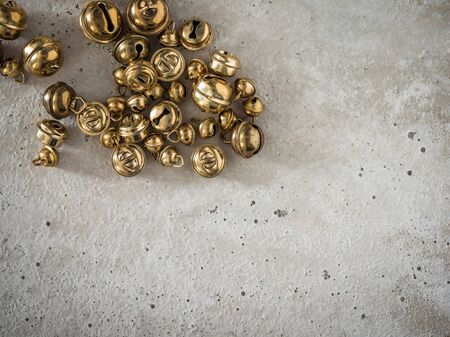Christmas, bells on concreteの写真素材