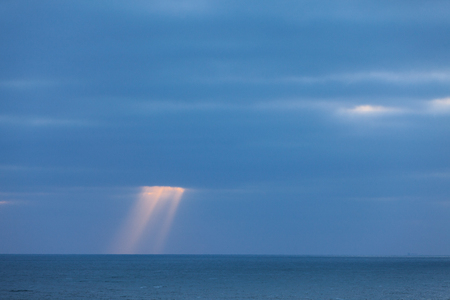 Germany, Lower Saxony, North Sea, evening moodの写真素材