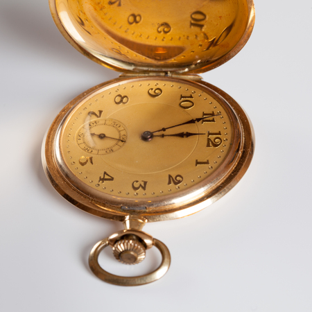 Pocket watch, cover, five to twelveの写真素材