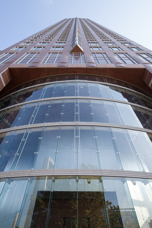 Germany, Frankfurt on Main, highrise buidling, Messe Turm, Trade Fair Towerの写真素材