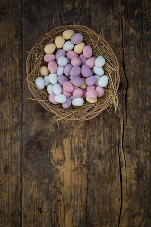 Eastern, sugar easter eggs, basket