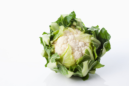 Cauliflower, white backgroundの写真素材