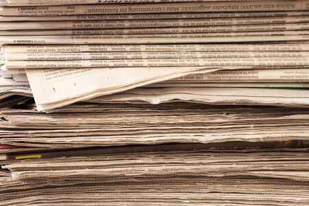 Stack of newspapersの写真素材