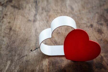 Two heatrs symbolizing loveの写真素材