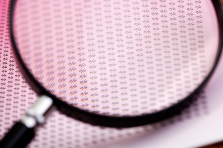 Magnifier over percentage signsの写真素材
