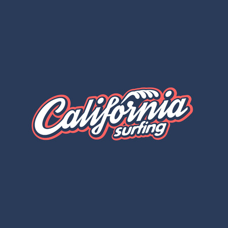 California surfing. T-shirt apparel graphic design. Vector design.のイラスト素材