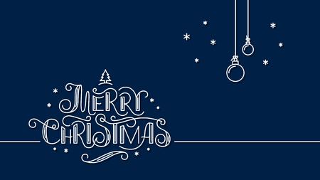 Merry Christmas lettering. Christmas Greeting Card.のイラスト素材
