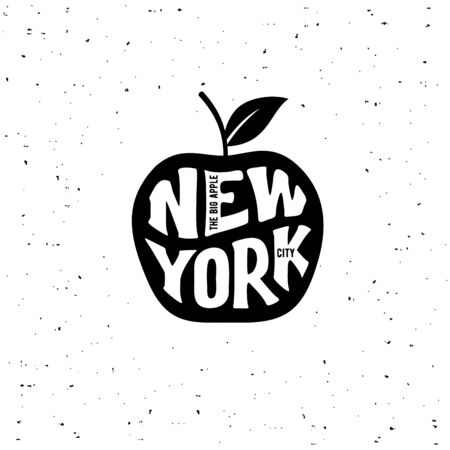 New York city typography design. For apparel, t-shirt, print, home decor elements, greeting card, poster. Vector illustrationのイラスト素材