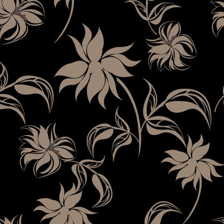 Succulent Plants Seamless Floral Pattern Background - Illustrationのイラスト素材