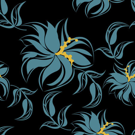 Succulent Plants Seamless Floral Pattern Background - Illustrationのイラスト素材