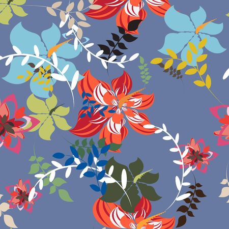 Seamples Flower illustrationのイラスト素材