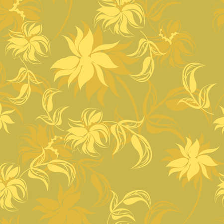 Succulent Plants Seamless Floral Pattern Background - Illustrationのイラスト素材