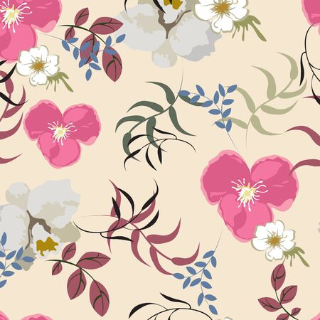 Succulent Plants Seamless Floral Pattern Background - Illustrationのイラスト素材