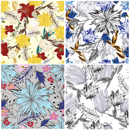 Seamples Flower illustration  Floral Pattern Texture Artのイラスト素材
