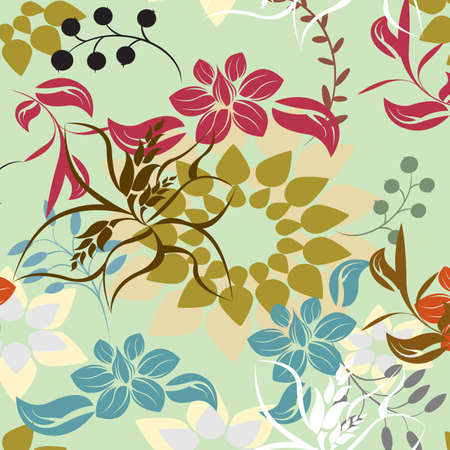 Seamless Floral Pattern Background - Illustrationのイラスト素材