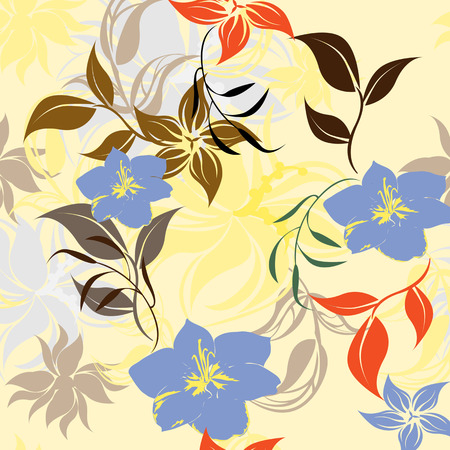 Seamless Floral Pattern Background - Illustrationのイラスト素材