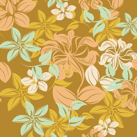 Seamless Floral Pattern Background - Illustrationのイラスト素材