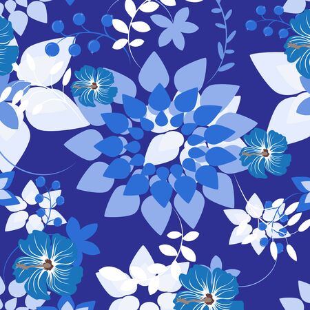 Seamless  flower illustration  floral pattern texture artのイラスト素材
