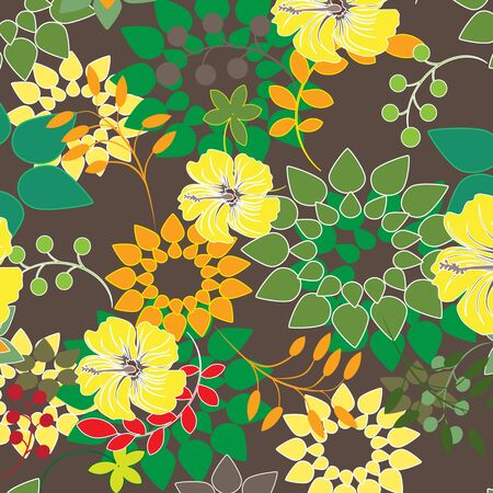 Seamless  flower illustration  floral pattern texture artのイラスト素材