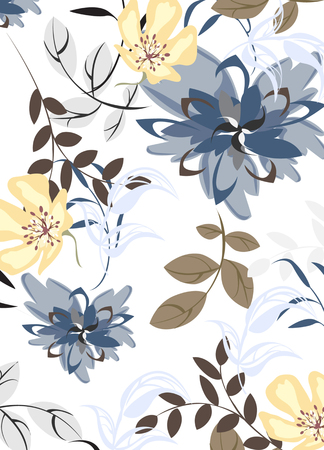 Seamless  flower illustration  floral pattern texture artのイラスト素材